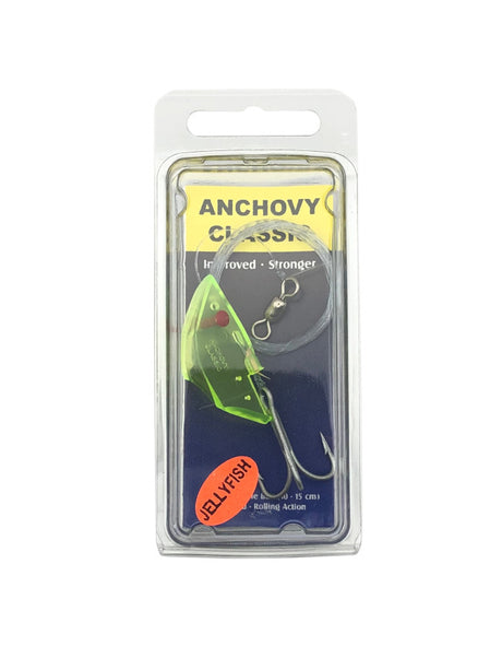 Oki Anchovy Classic Teaser Head Rigged - Green Jellyfish