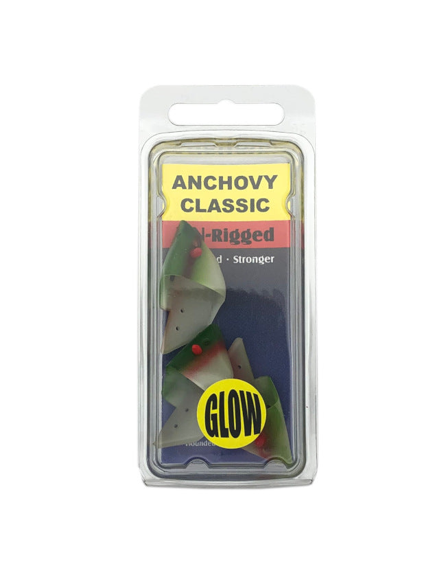 Oki Anchovy Classic Teaser Head Unrigged 3pk - Glow Army Truck