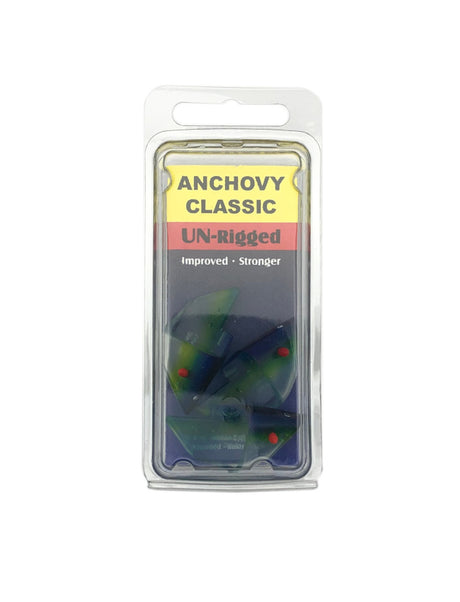 Oki Anchovy Classic Teaser Head Unrigged 3pk - Clear Blue Fever