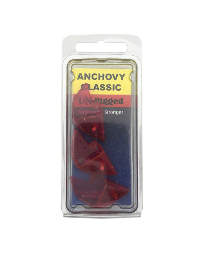 Oki Anchovy Classic Teaser Head Unrigged 3pk - Red
