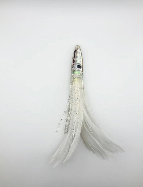 Candy Bar Tuna Feather 6" - Silver/White