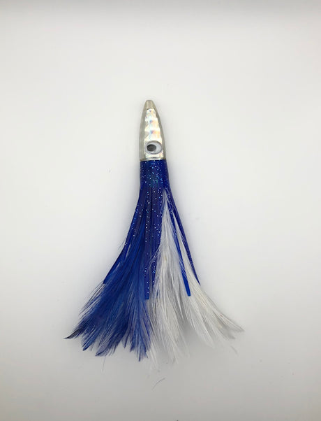 Candy Bar Tuna Feather 6" - Blue/White