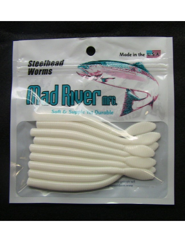 Mad River Steelhead Worms - Pearl Skein 3"