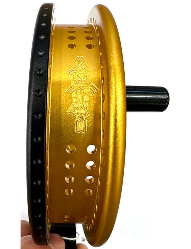 Kingpin Zodiac 500 Centerpin Reel - Gold