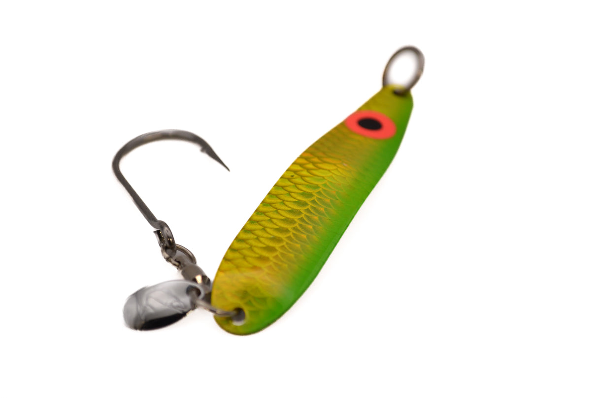 Lemon Lime Salmon Trolling Combo – Phat-E Spoon & Electro Mirror Flasher