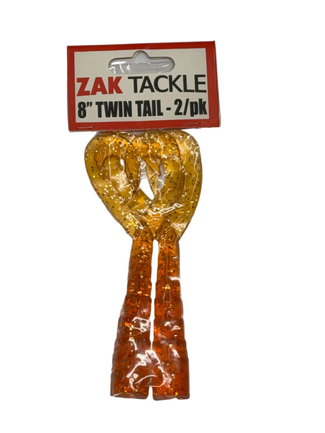 Zak Twin Tail 8" 2 Pack - Rootbeer Zak Tackle