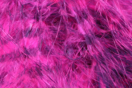 Hareline Jailhouse Marabou - Fl Hot Pink Barred Purple #133 Hareline Dubbin