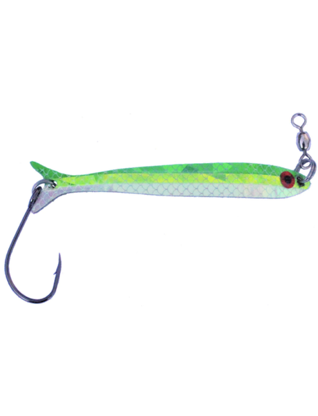 Krippled KC Needle Fish Spoon - Chartreuse/Green Glow