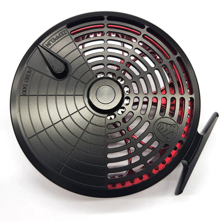 Kingpin Zeppelin Aero 500 Centerpin Reel - Black/Red