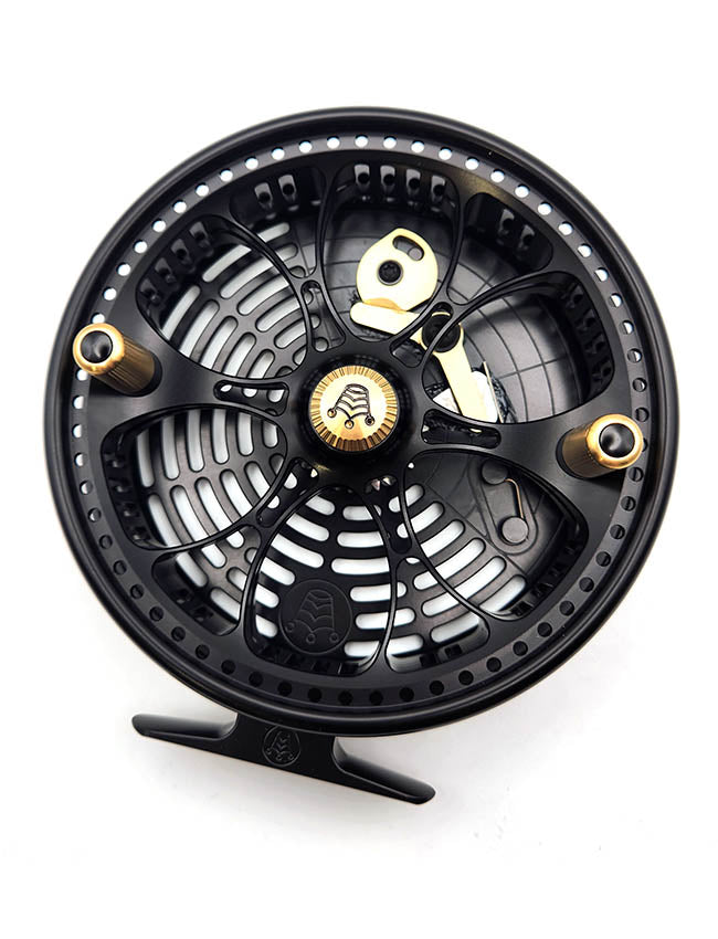 Kingpin Zeppelin Aero 500 Centerpin Reel - HC Custom Black with Gold