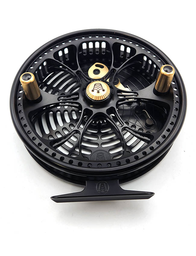 Kingpin Zeppelin Aero 500 Centerpin Reel - HC Custom Black with Gold