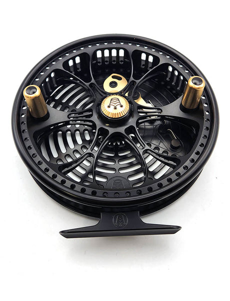 Kingpin Zeppelin Aero 500 Centerpin Reel - HC Custom Black with Gold