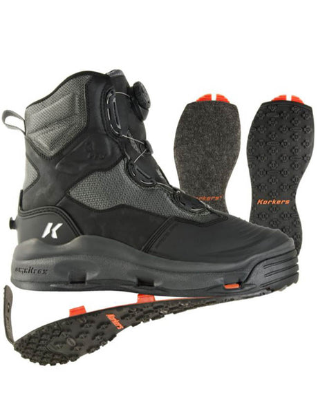 Korkers Darkhorse Wading Boots with Felt and Kling-On Soles FB4710-09 - 9