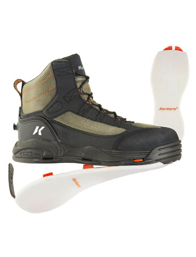 Korkers Greenback Wading Boots with Felt Soles FB4801-09 - 9