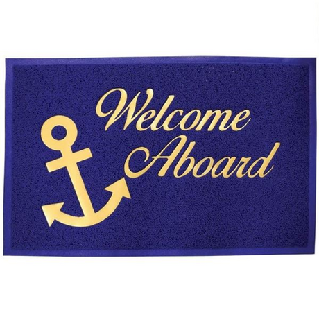 Welcome Aboard Entrance Mat - Blue