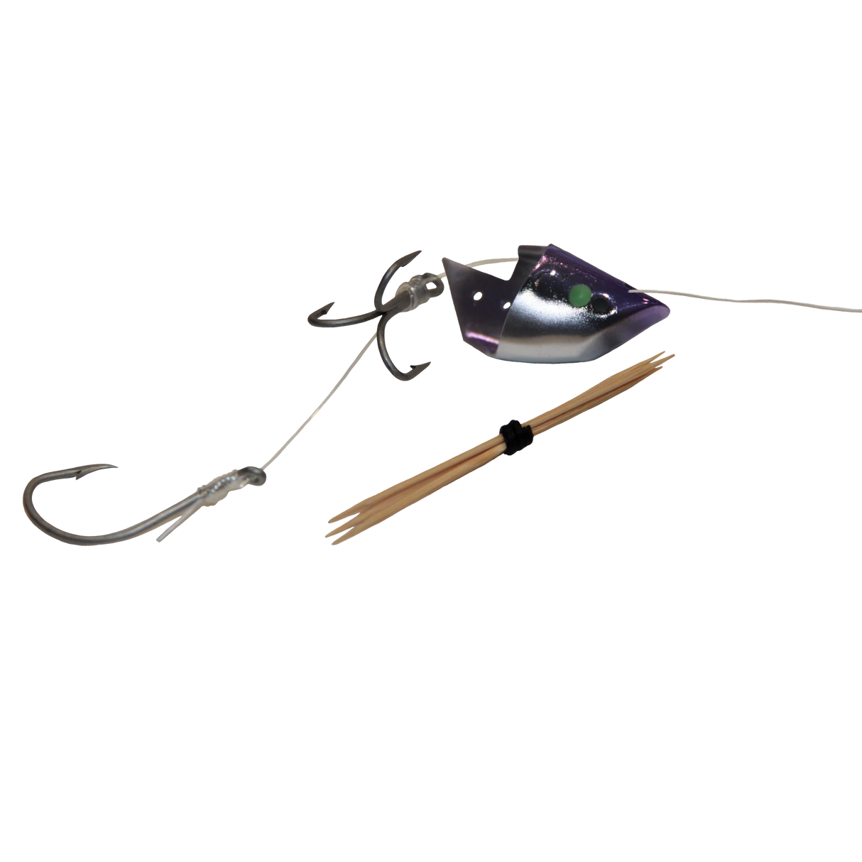 Lighthouse Lures Anchovy Bait Holder - Chrome Purple Black