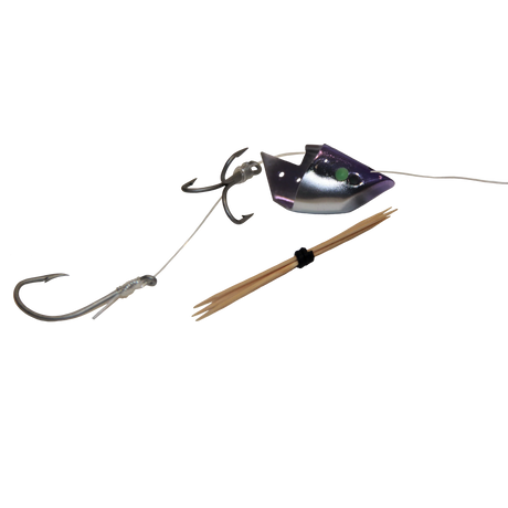 Lighthouse Lures Anchovy Bait Holder - Chrome Purple Black