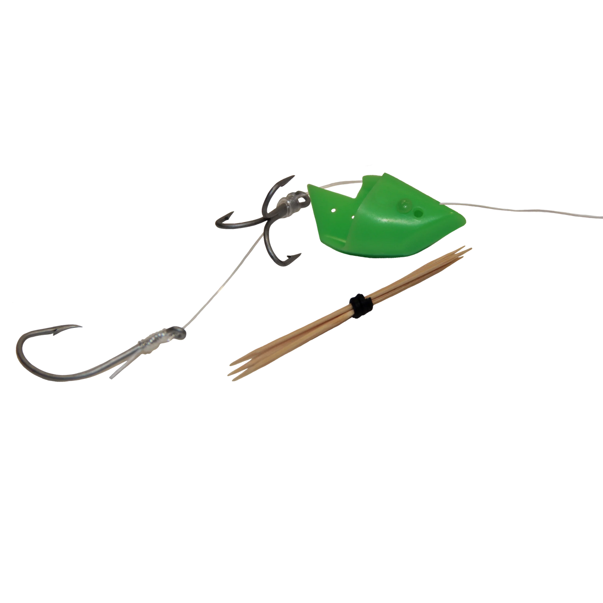 Lighthouse Lures Anchovy Bait Holder - Glow Green - Rigged 1pk