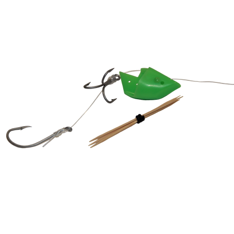 Lighthouse Lures Anchovy Bait Holder - Glow Green - Rigged 1pk