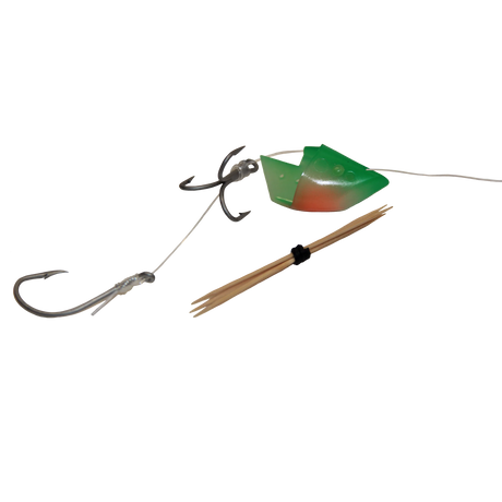 Lighthouse Lures Anchovy Bait Holder - Glow Orange Stripe Green Back
