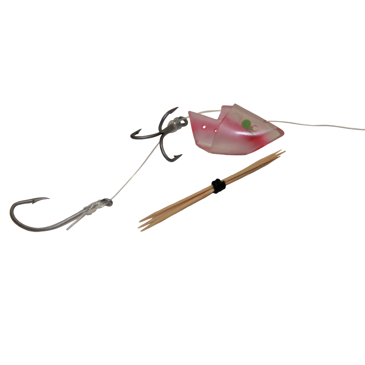 Lighthouse Anchovy Bait Holder - UV Clear Pink Stripe
