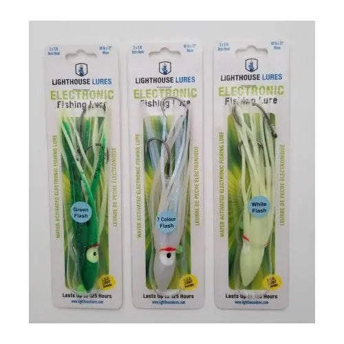 Lighthouse Lures Electronic Hoochie - Double Glow Magnum