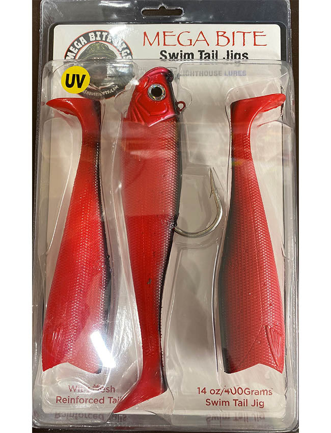 Lighthouse Lures 14oz MegaBite Swimtail Jig - Georgia Brown