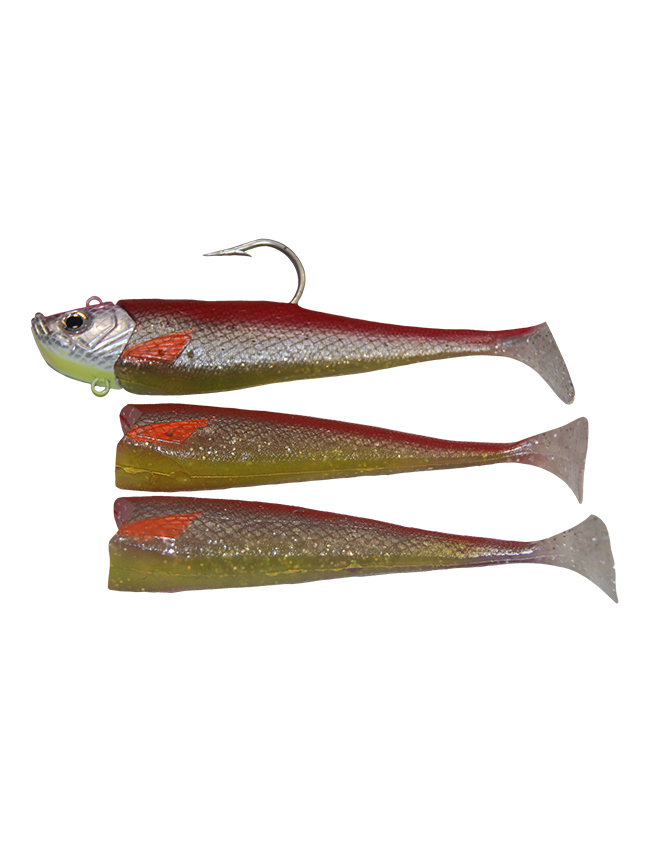 Lighthouse Lures 14oz MegaBite Swimtail Jig - Fireball