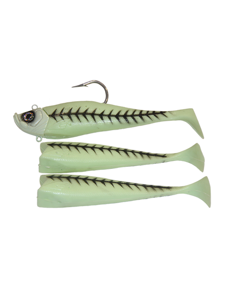 Lighthouse Lures 14oz MegaBite Swimtail Jig - Glow Hurricane