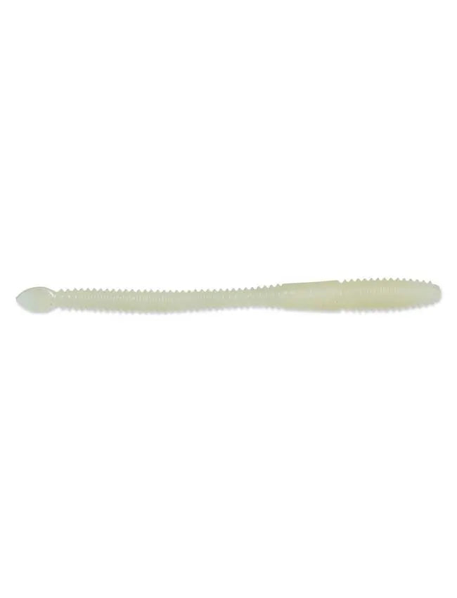 Luhr Jensen Steelhead Spade Tail Worm 4.5" - UV Double Glow 2620-003-1570