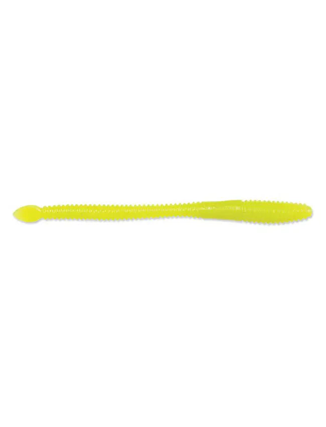 Luhr Jensen Steelhead Spade Tail Worm 4.5" - UV Fluorescent Chartreuse 2620-003-1571