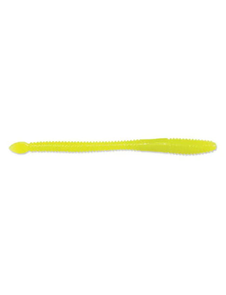 Luhr Jensen Steelhead Spade Tail Worm 4.5" - UV Fluorescent Chartreuse 2620-003-1571