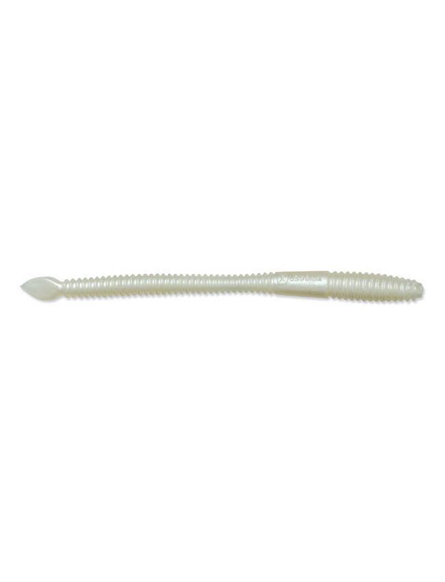 Luhr Jensen Steelhead Spade Tail Worm 4.5" - Milky White 2620-003-1574