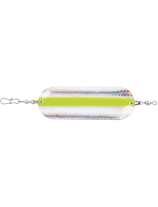 Luhr Jensen Trout & Kokanee Dodger - Chrome/Chartreuse Reflex 5100-040-7004