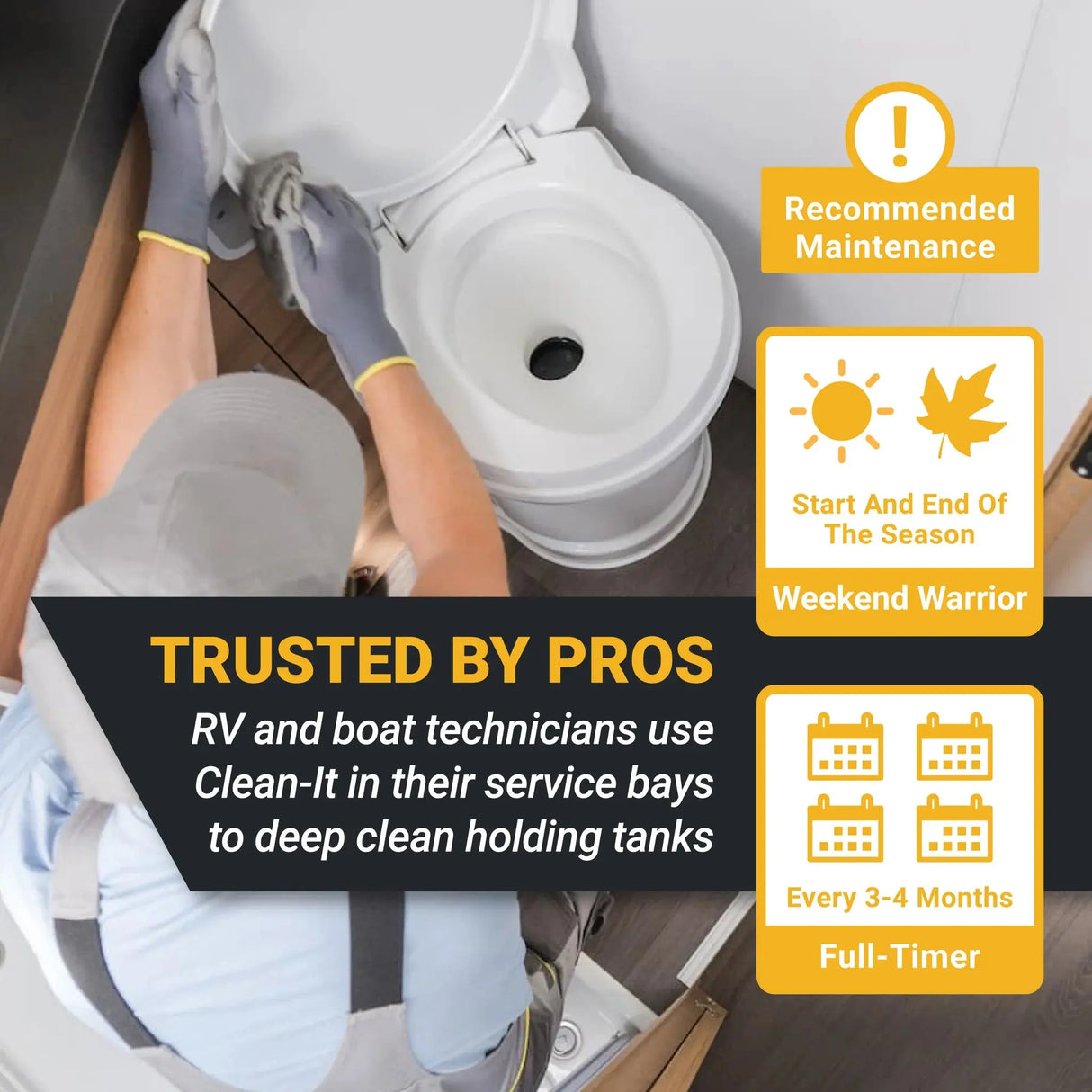 2. Clean-It RV Black Tank Cleaner Unique Camping + Marine