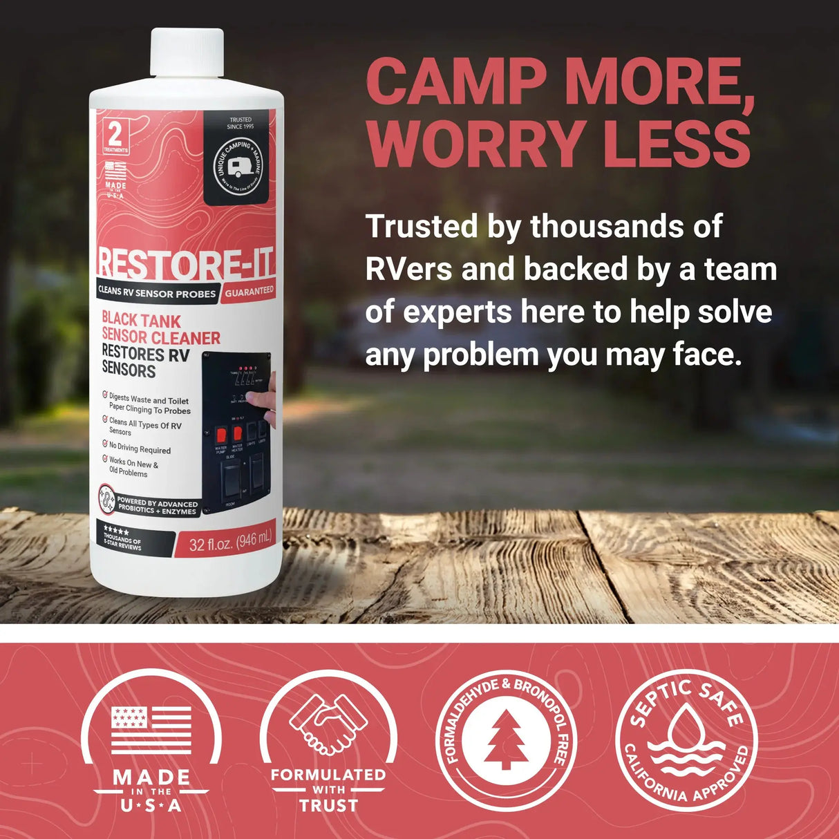 3. Restore-It Black Tank Sensor Cleaner Unique Camping + Marine