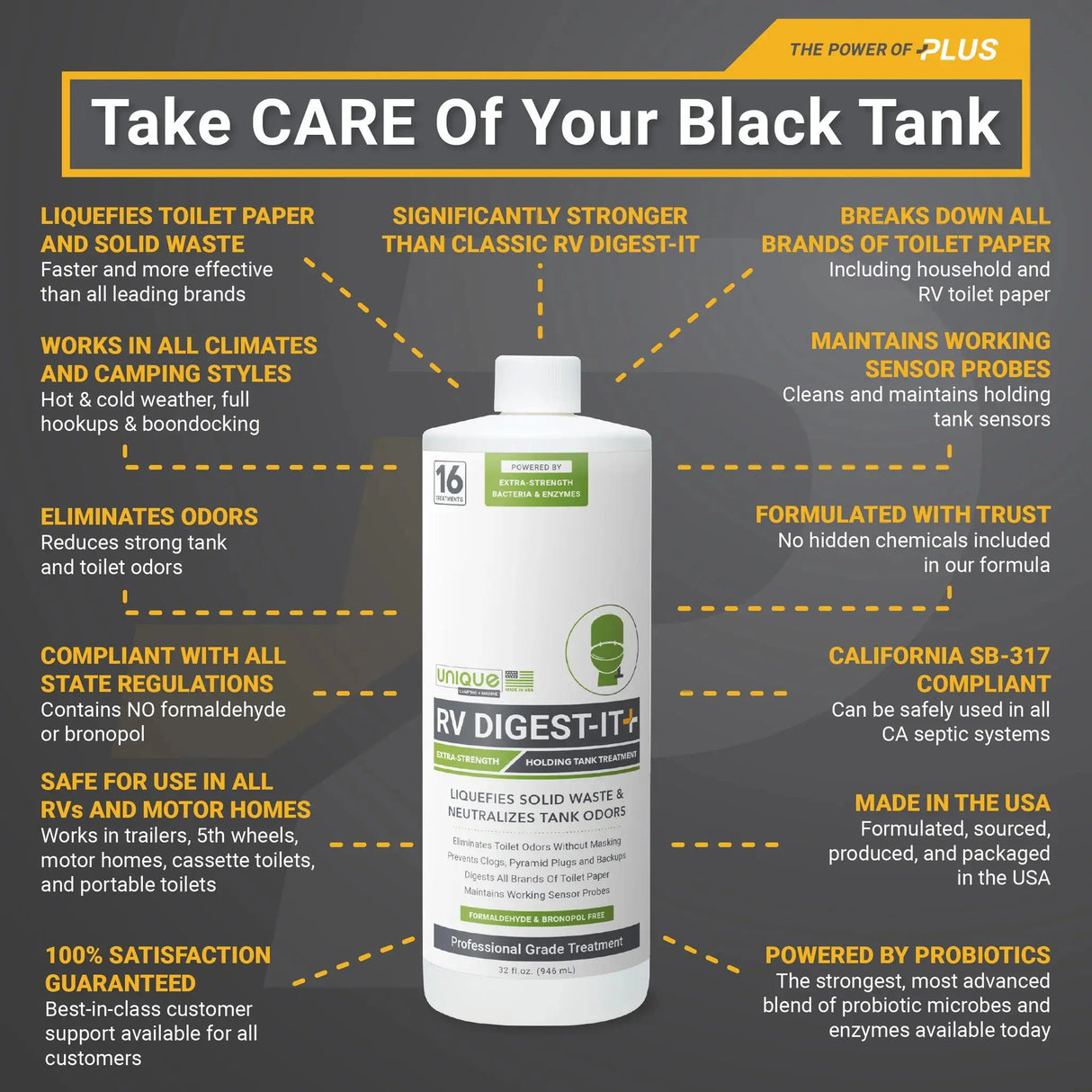 4. RV Digest-It+ Extra Strength Holding Tank Treatment Unique Camping + Marine