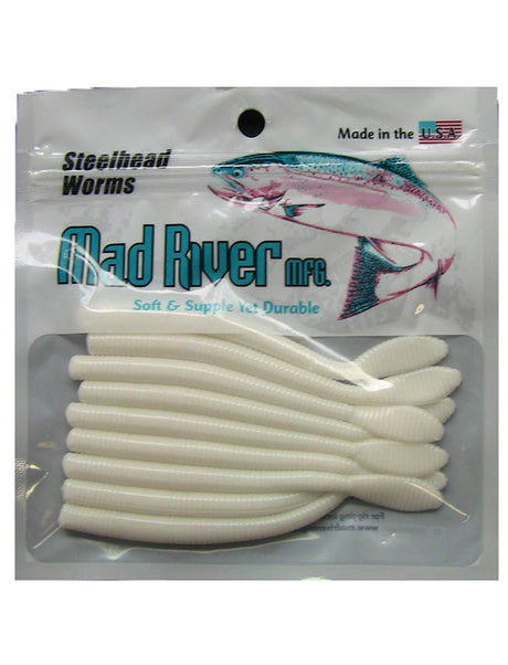 Mad River Steelhead Worms - Pearl Skein 4"