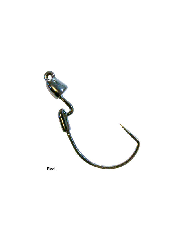 Z-Man Finesse Bulletz Weedless Jigheads 1/10oz - Black FBH110-02PK3