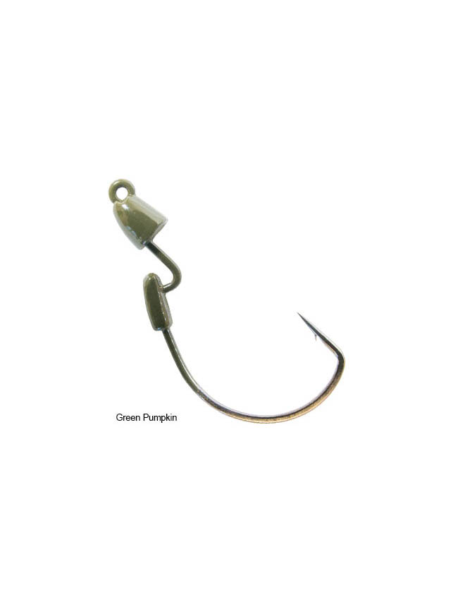 Z-Man Finesse Bulletz Weedless Jigheads 1/15oz - Green Pumpkin FBH115-01PK3