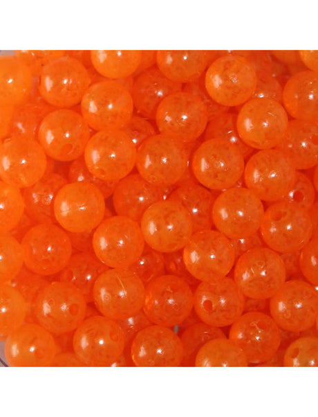 TroutBeads Mottled Beads - Orange Clear - 10mm (15pk)
