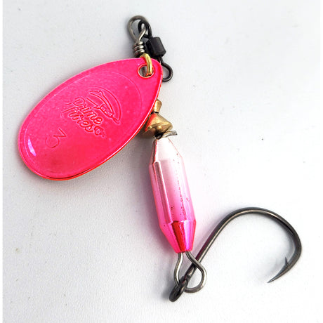 Prime Lures "Clean Up Crew" Weighted Spinner - Metallic Pink/Pink - #3 - 2/7oz