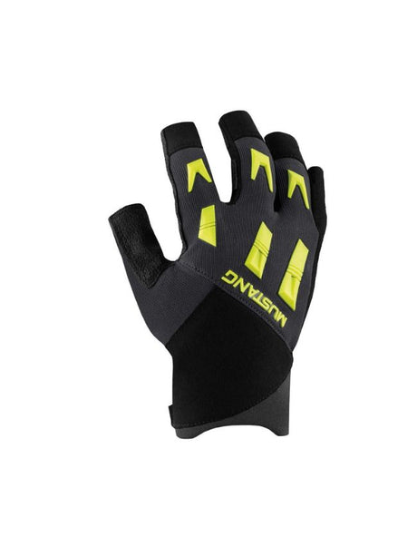 Mustang EP 3250 Ocean Racing Open Finger Gloves MA6004-XS - GREY-FLUORESCENT YELLOW GREEN - XS