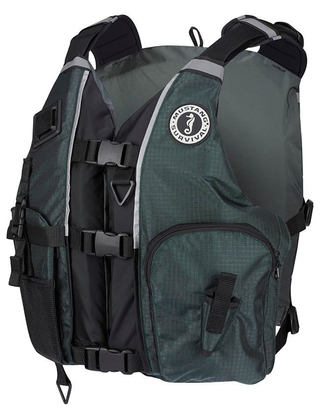 Mustang Topwater Foam Fishing Vest MV4112-GRN