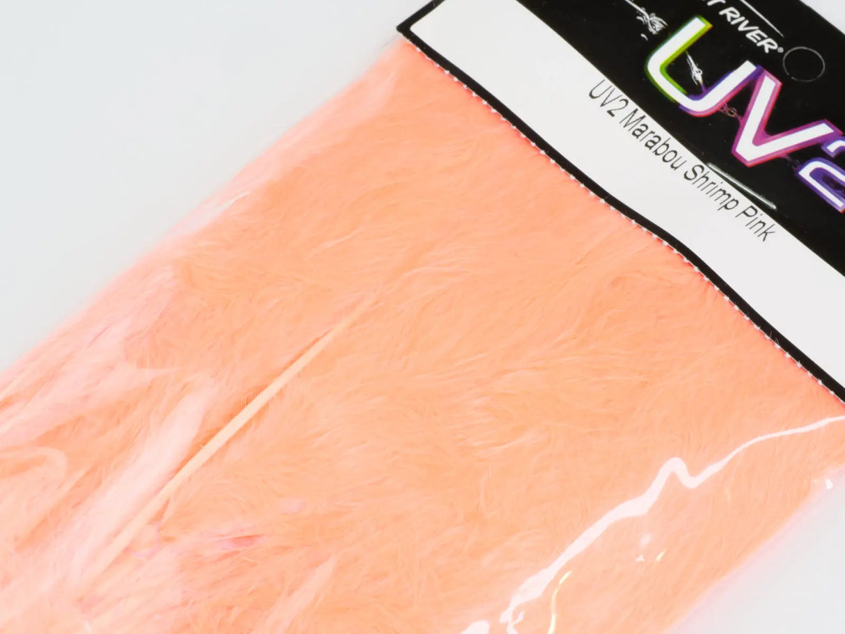 Hareline UV2 Marabou Feathers - Shrimp Pink Hareline Dubbin