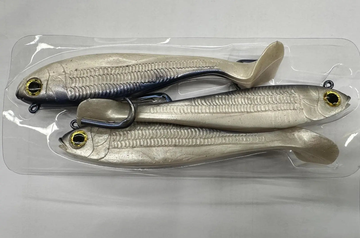 Berkley Powerbait Pre-Rigged Swim Shad with 3D Eyes 6" - Silver Shad Berkley