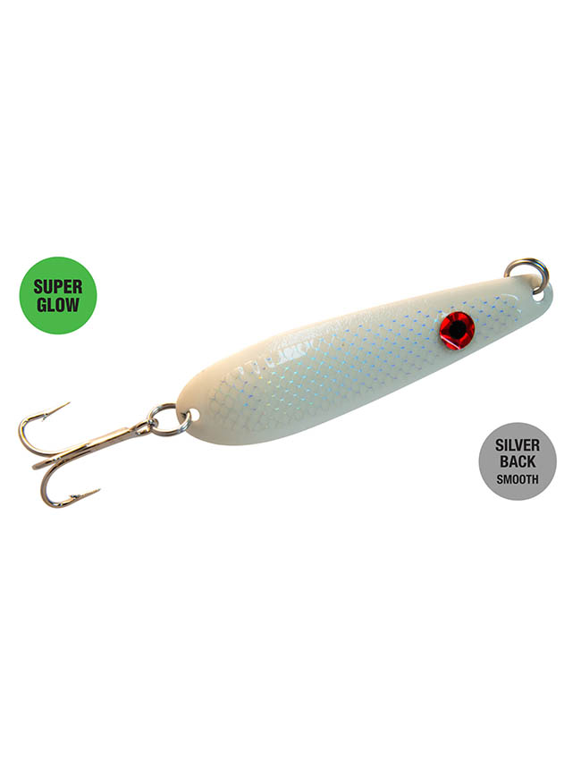 Northern King Lures 4D Trolling Spoon 3-5/16" - Red Eye Ghost Glow