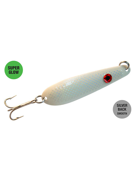 Northern King Lures 4D Trolling Spoon 3-5/16" - Red Eye Ghost Glow