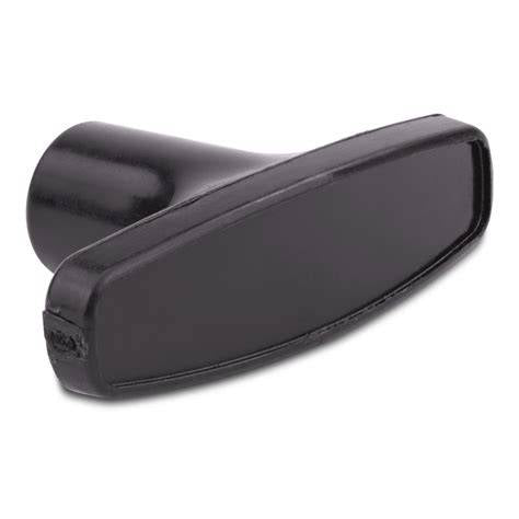 Black vacuum attachment on a white background