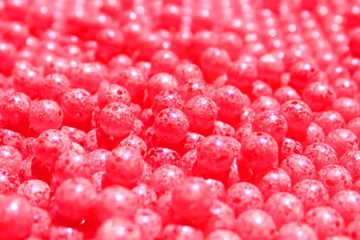 Great Lakes Steelhead Trick Em Beads - Pearl Scrambled Big Red - 12mm - 10pk